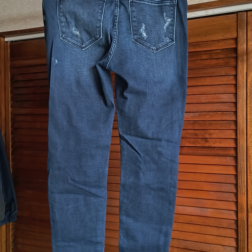 KanCan Dark Blue Distressed Skinny Jeans - Picture 2 of 3